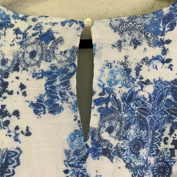 LANE BRYANT Dress 24 Vintage Fields Flutter Sleeve Faux Wrap Maxi Keyhole Lined - Picture 12 of 16